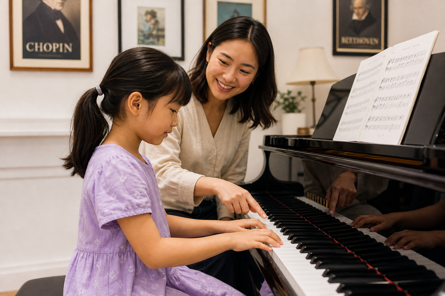 LAGRIMA digital piano in a home practice space 2