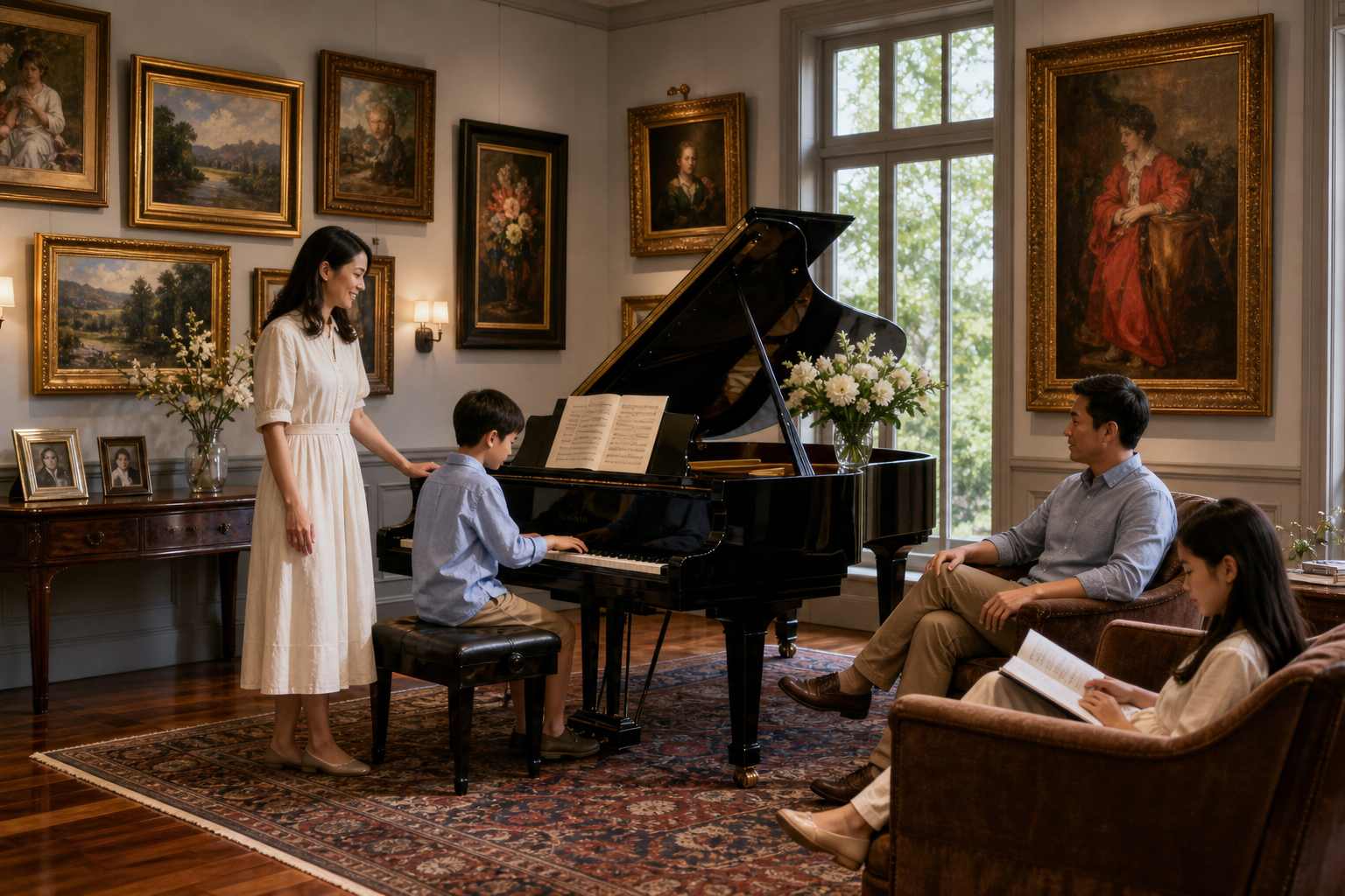 LAGRIMA digital piano in a home practice space 5